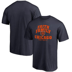 Chicago Bears Faith Family T-Shirt Navy - NFL