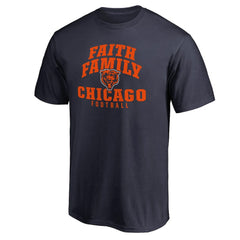 Chicago Bears Faith Family T-Shirt Navy - NFL