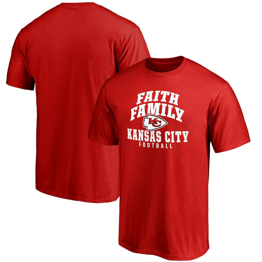 Kansas City Chiefs Faith Family T-Shirt Red - NFL