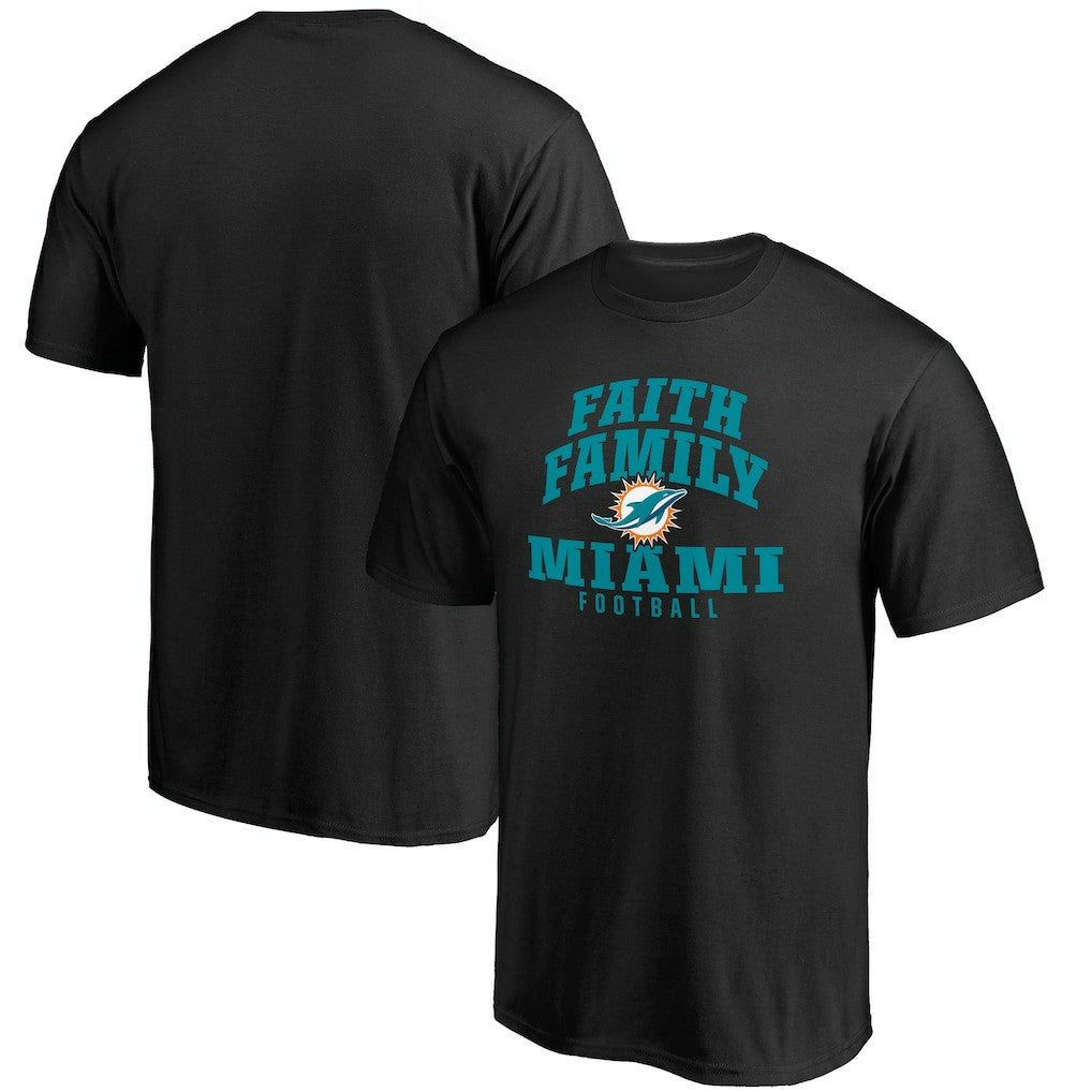 Miami Dolphins Faith Family T-Shirt Black - NFL