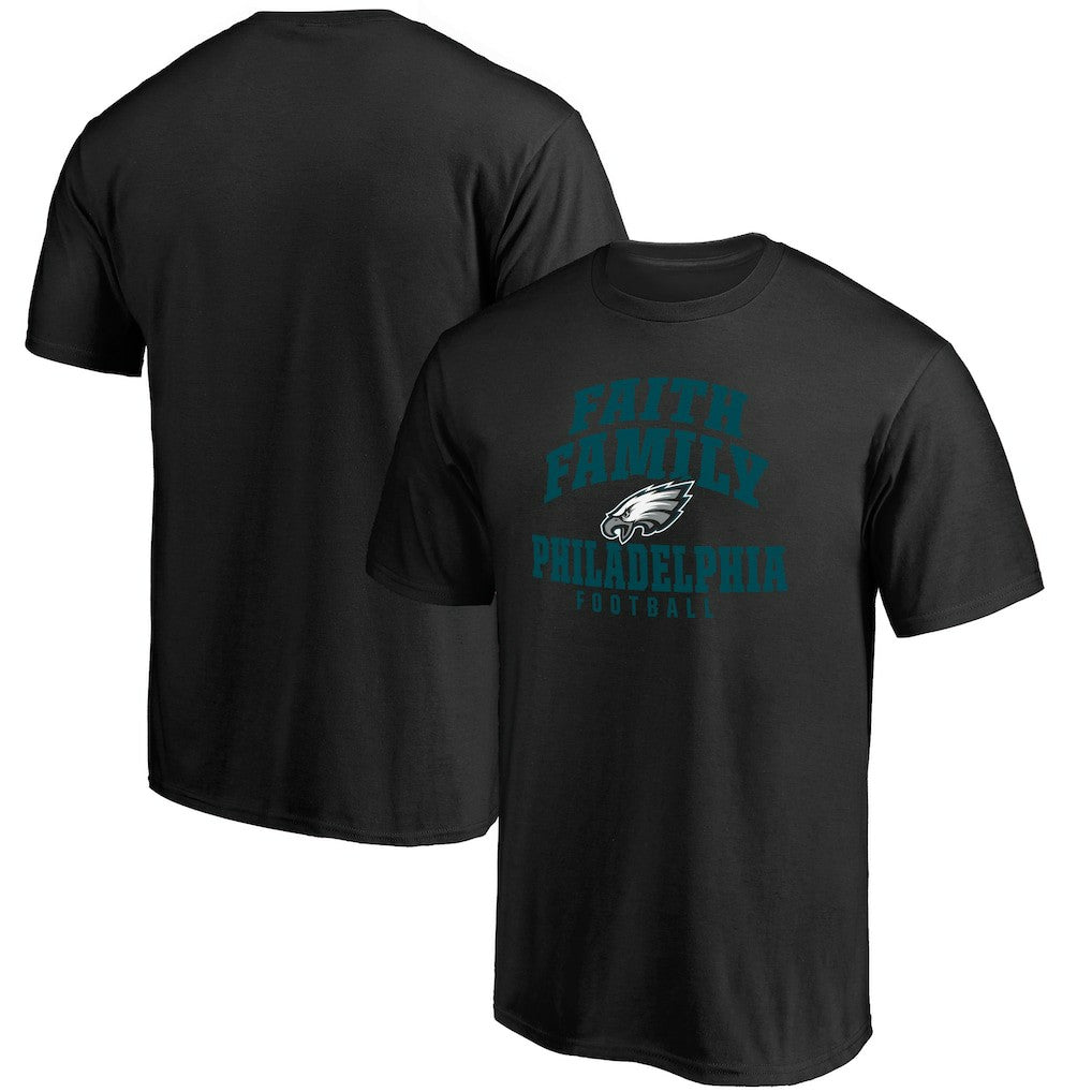 Philadelphia Eagles Faith Family T-Shirt Black - NFL