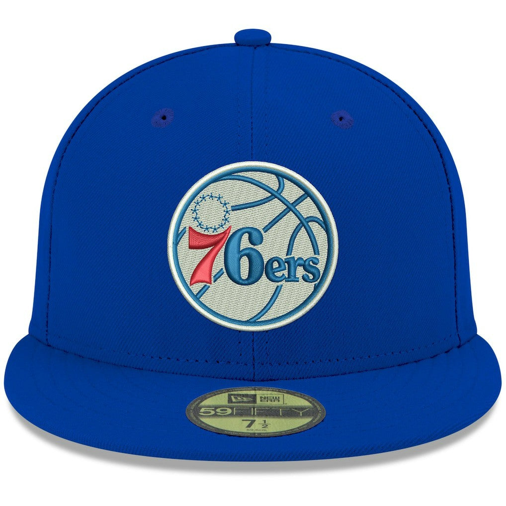 New Era - Philadelphia 76ers Team Color 59FIFTY Fitted Hat - Royal