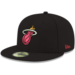New Era - Miami Heat Team Color 59FIFTY Fitted Hat - Black