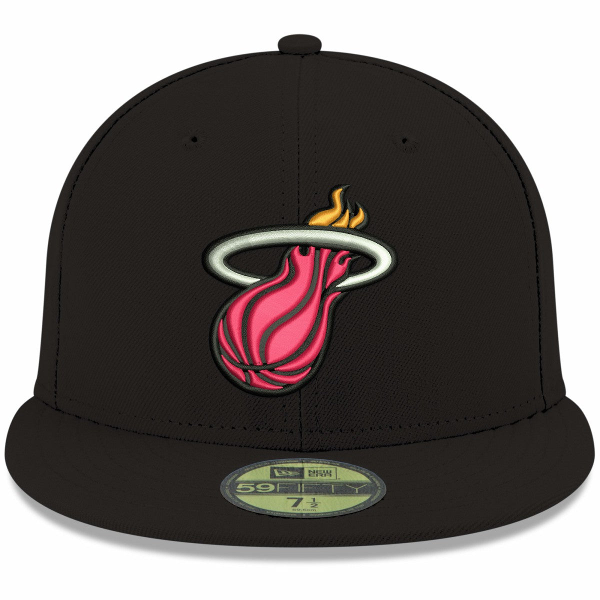 New Era - Miami Heat Team Color 59FIFTY Fitted Hat - Black