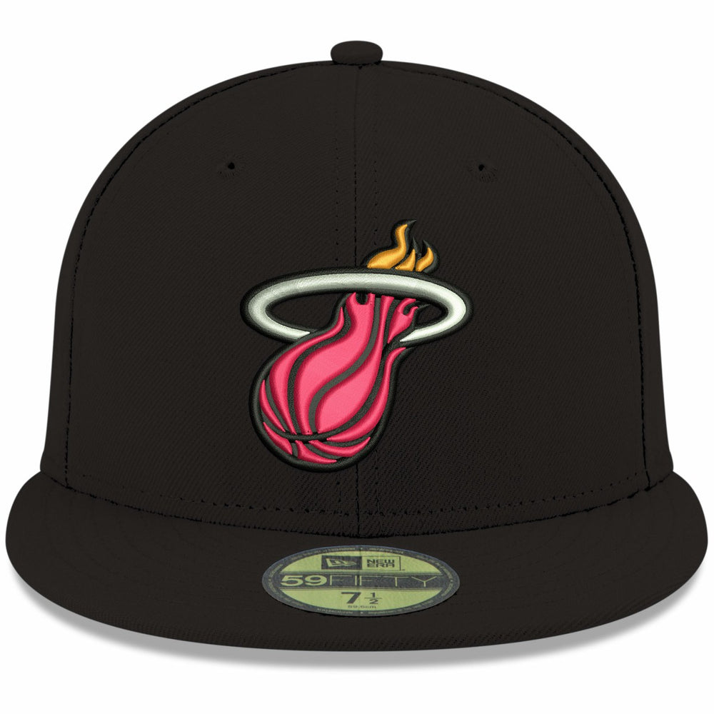 New Era - Miami Heat Team Color 59FIFTY Fitted Hat - Black