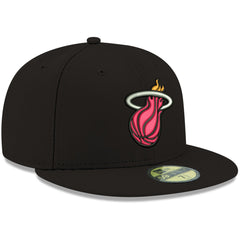 New Era - Miami Heat Team Color 59FIFTY Fitted Hat - Black