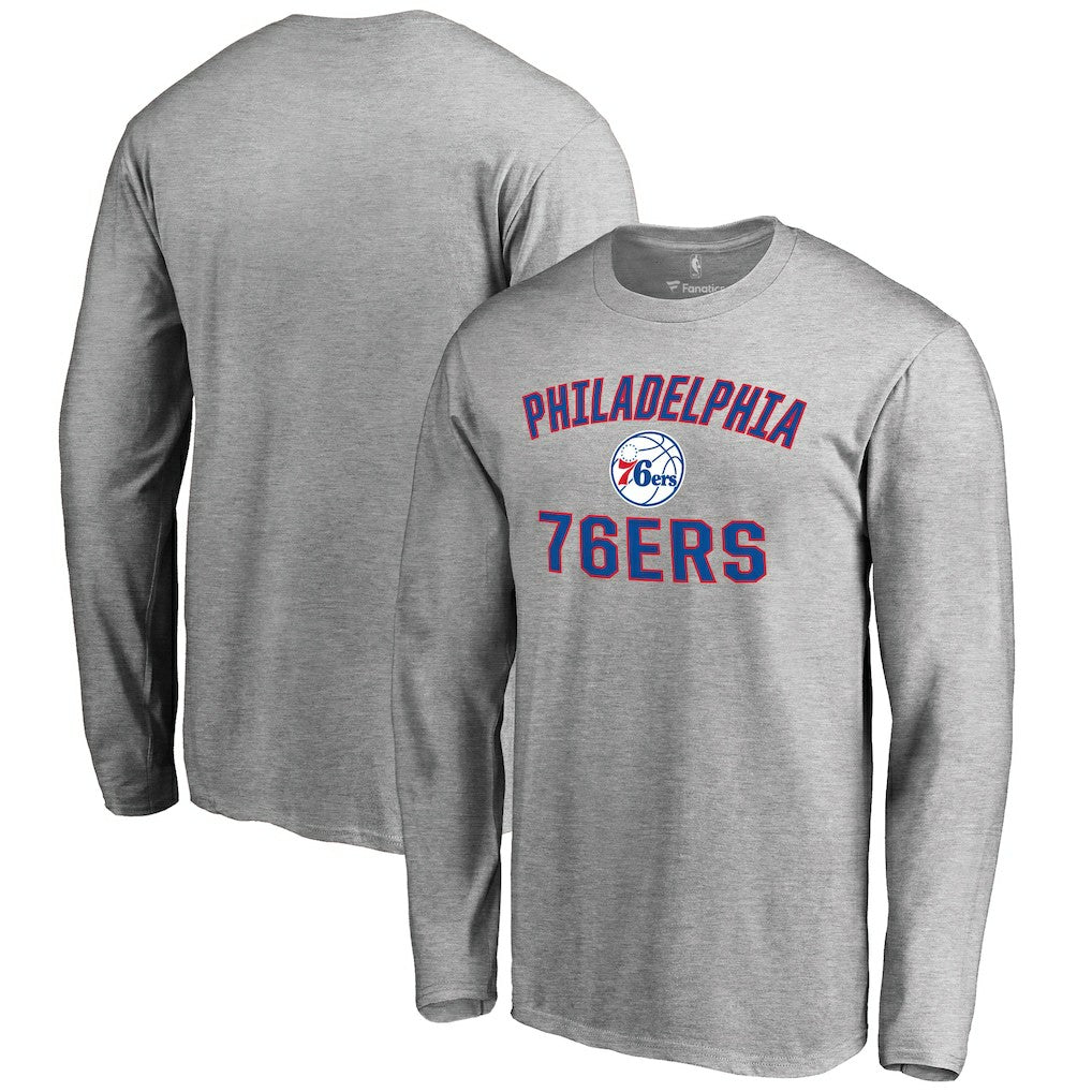 NBA - Philadelphia 76ers Victory Arch Long Sleeve T-Shirt - Ash