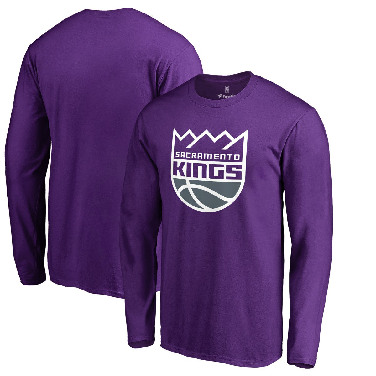 NBA - Sacramento Kings Primary Logo 2 Long Sleeve T-Shirt - Purple
