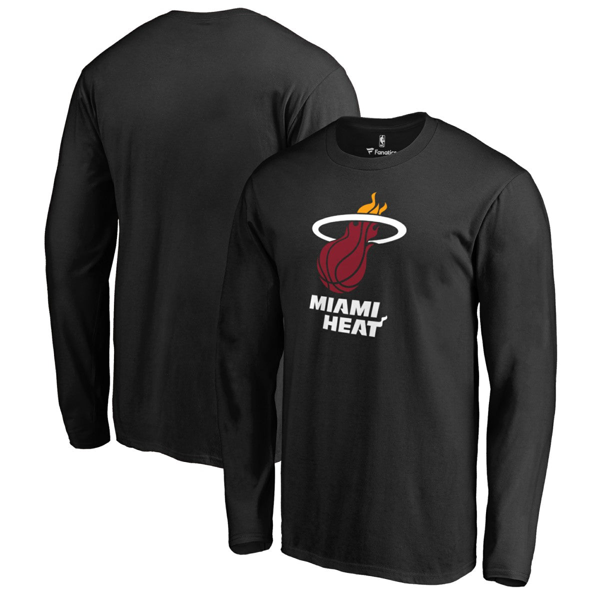 NBA - Miami Heat Primary Logo Long Sleeve T-Shirt - Black