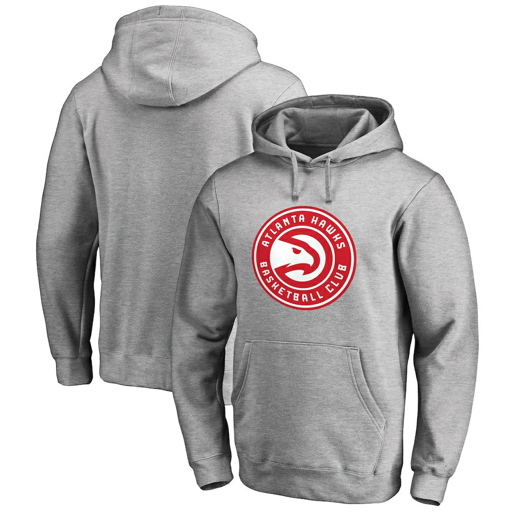 NBA - Atlanta Hawks Primary Logo Pullover Hoodie - Heather Gray