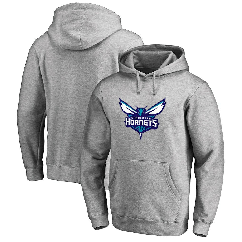 NBA - Charlotte Hornets Primary Logo Pullover Hoodie - Heather Gray