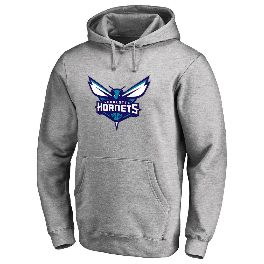NBA - Charlotte Hornets Primary Logo Pullover Hoodie - Heather Gray