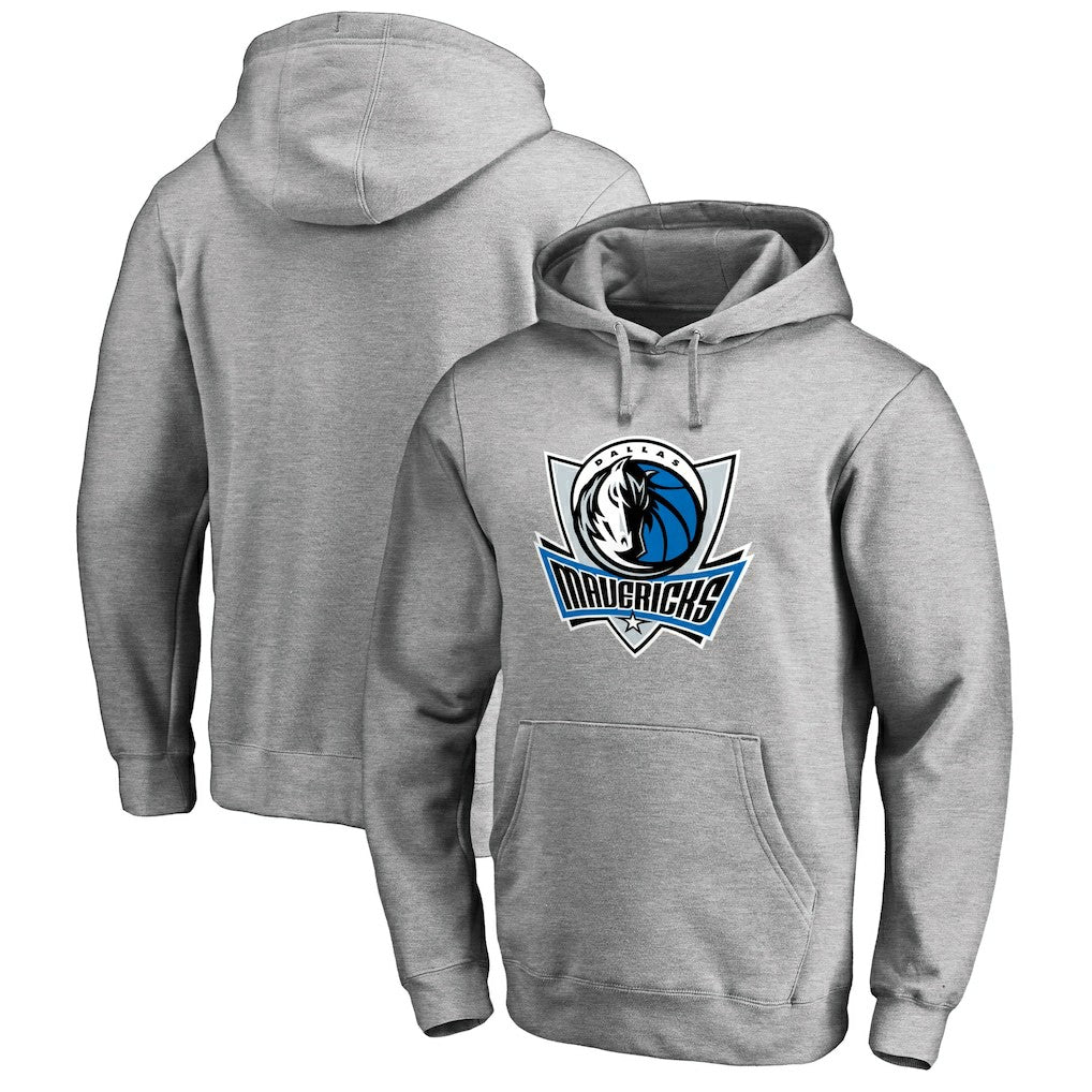 NBA - Dallas Mavericks Primary Logo Pullover Hoodie - Heather Gray