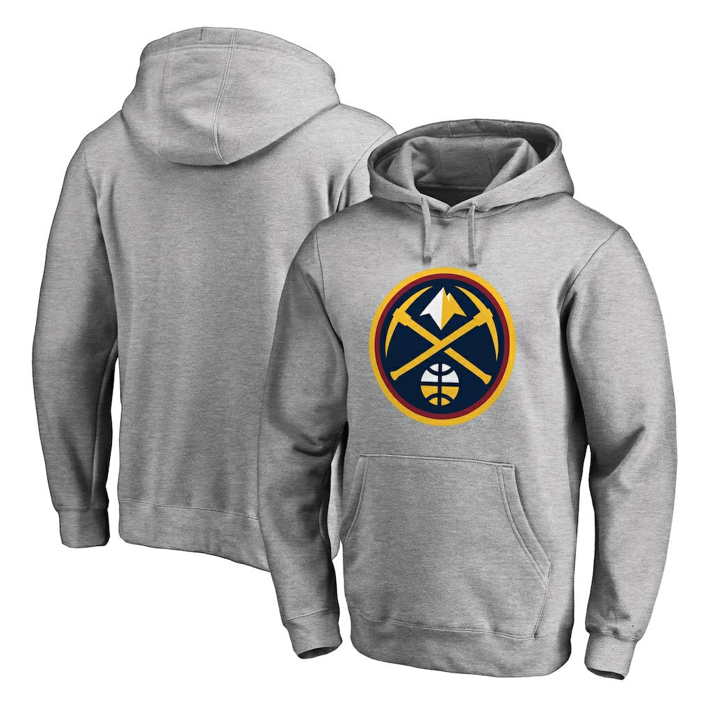 NBA - Denver Nuggets Primary Logo Pullover Hoodie - Heather Gray