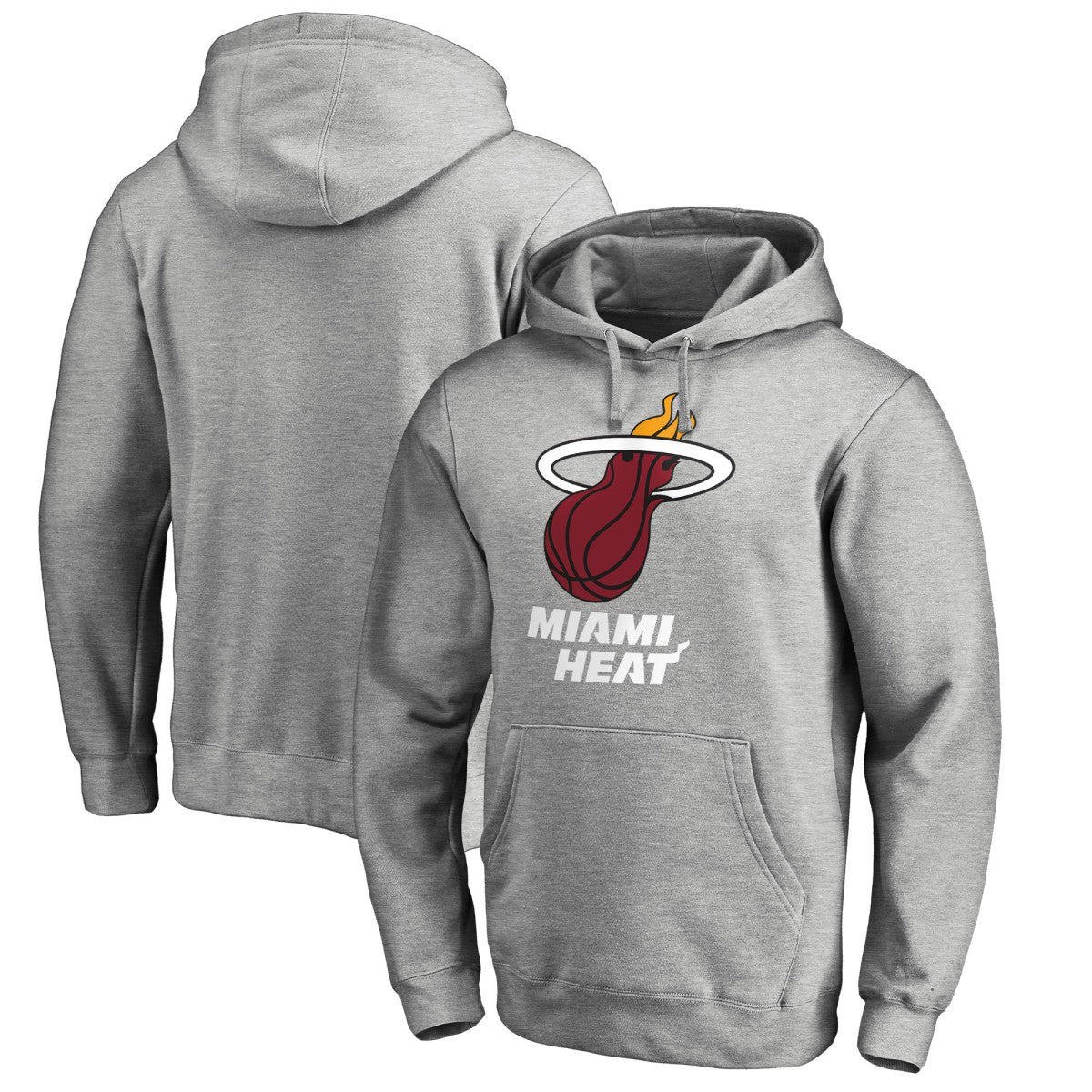 NBA - Miami Heat Primary Logo Pullover Hoodie - Heather Gray