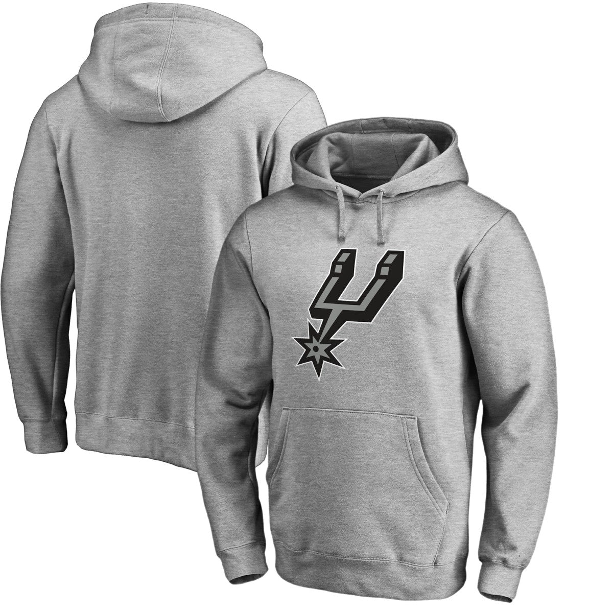 NBA - San Antonio Spurs Primary Logo Pullover Hoodie - Heather Gray