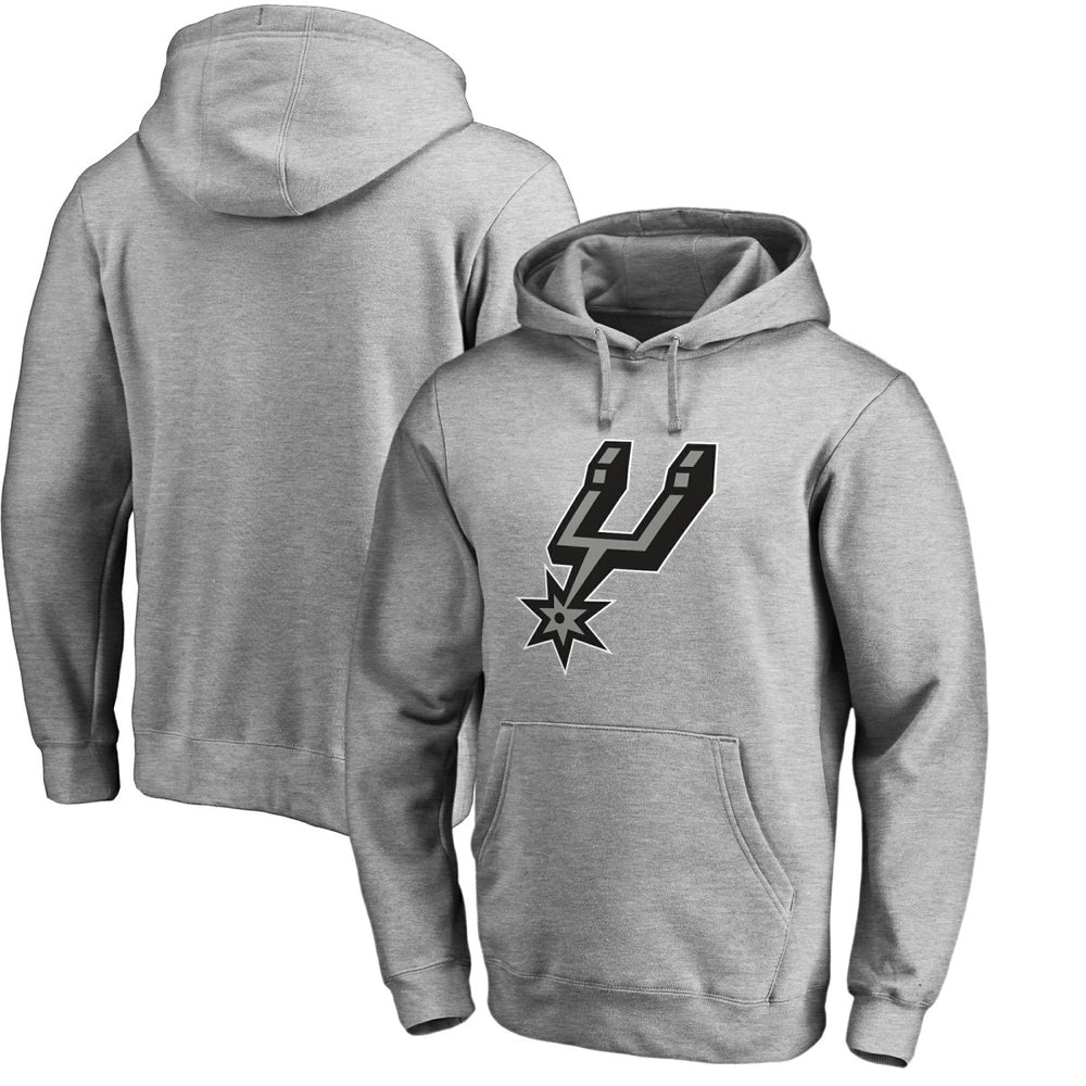 NBA - San Antonio Spurs Primary Logo Pullover Hoodie - Heather Gray