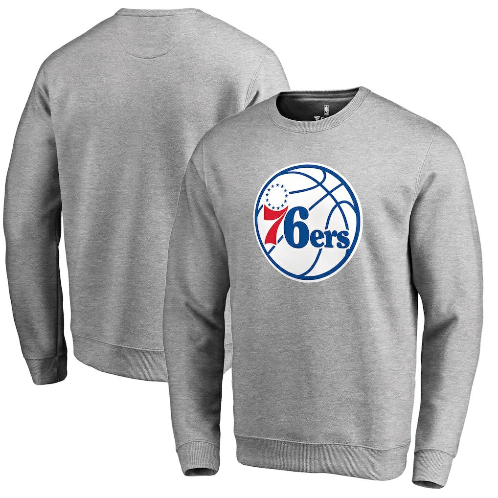NBA - Philadelphia 76ers Primary Logo Sweatshirt - Heathered Gray