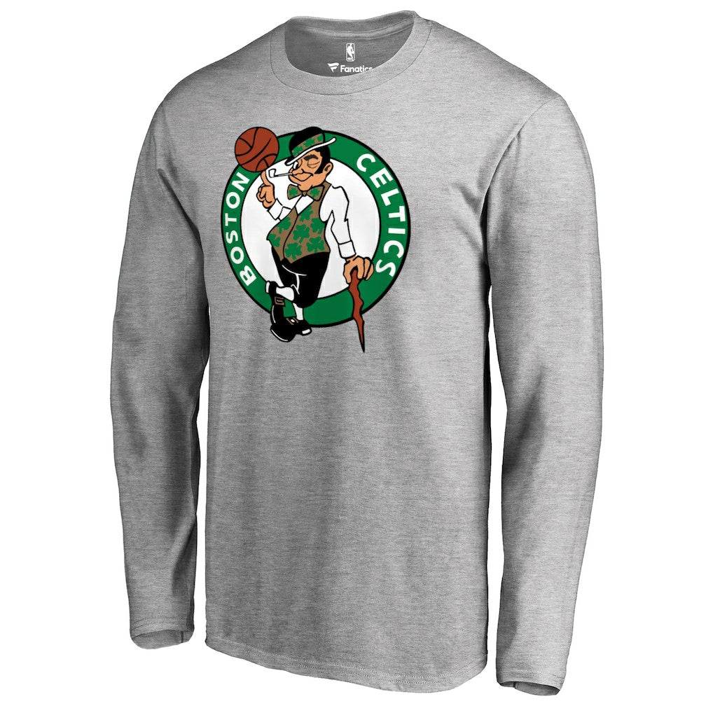 NBA - Boston Celtics Primary Logo Long Sleeve T-Shirt - Heather Gray