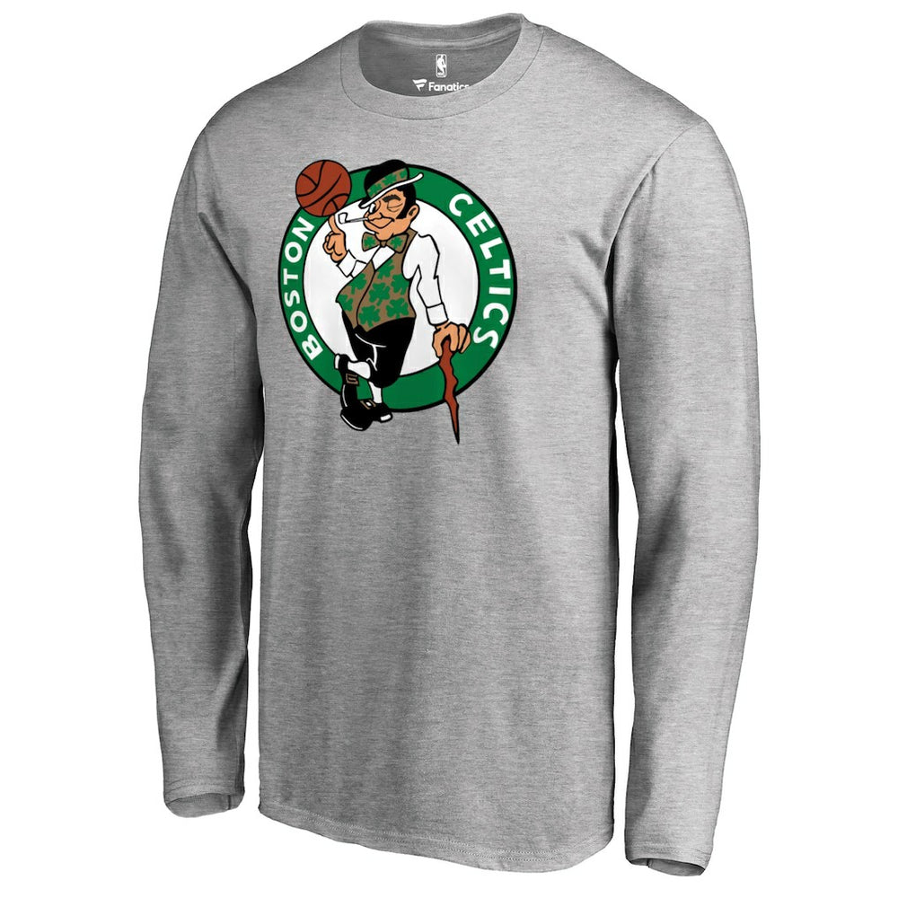 NBA - Boston Celtics Primary Logo Long Sleeve T-Shirt - Heather Gray
