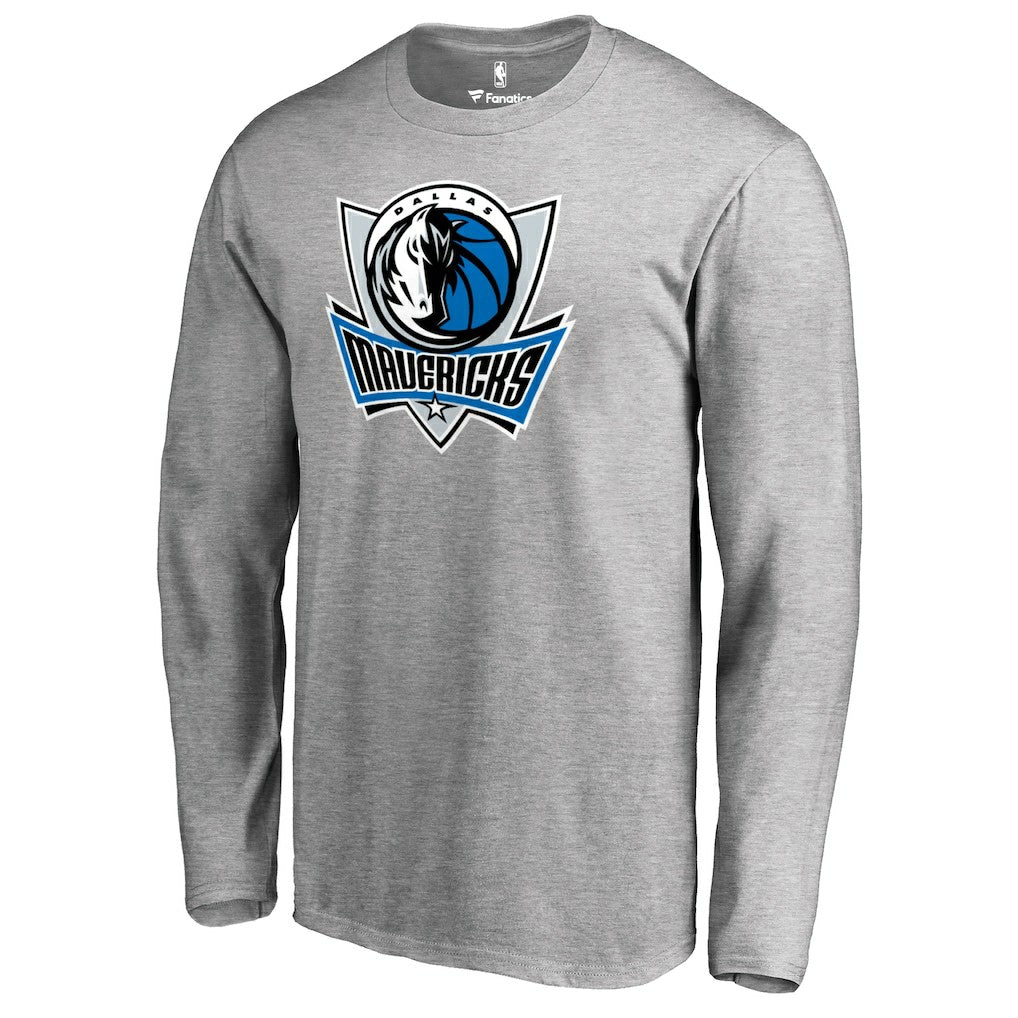 NBA - Dallas Mavericks Primary Logo Long Sleeve T-Shirt - Heather Gray