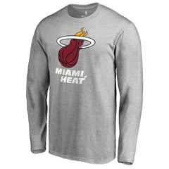 NBA - Miami Heat Primary Logo Long Sleeve T-Shirt - Heather Gray