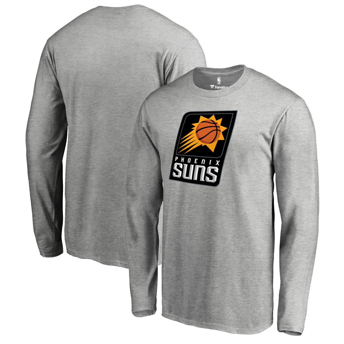 NBA - Phoenix Suns Primary Logo Long Sleeve T-Shirt - Heather Gray