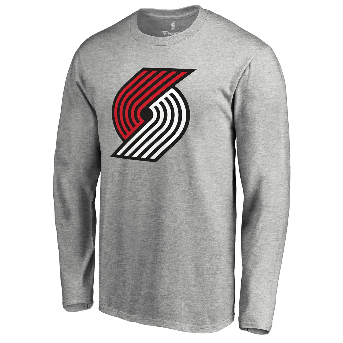 NBA - Portland Trail Blazers Primary Logo Long Sleeve T-Shirt - Heather Gray