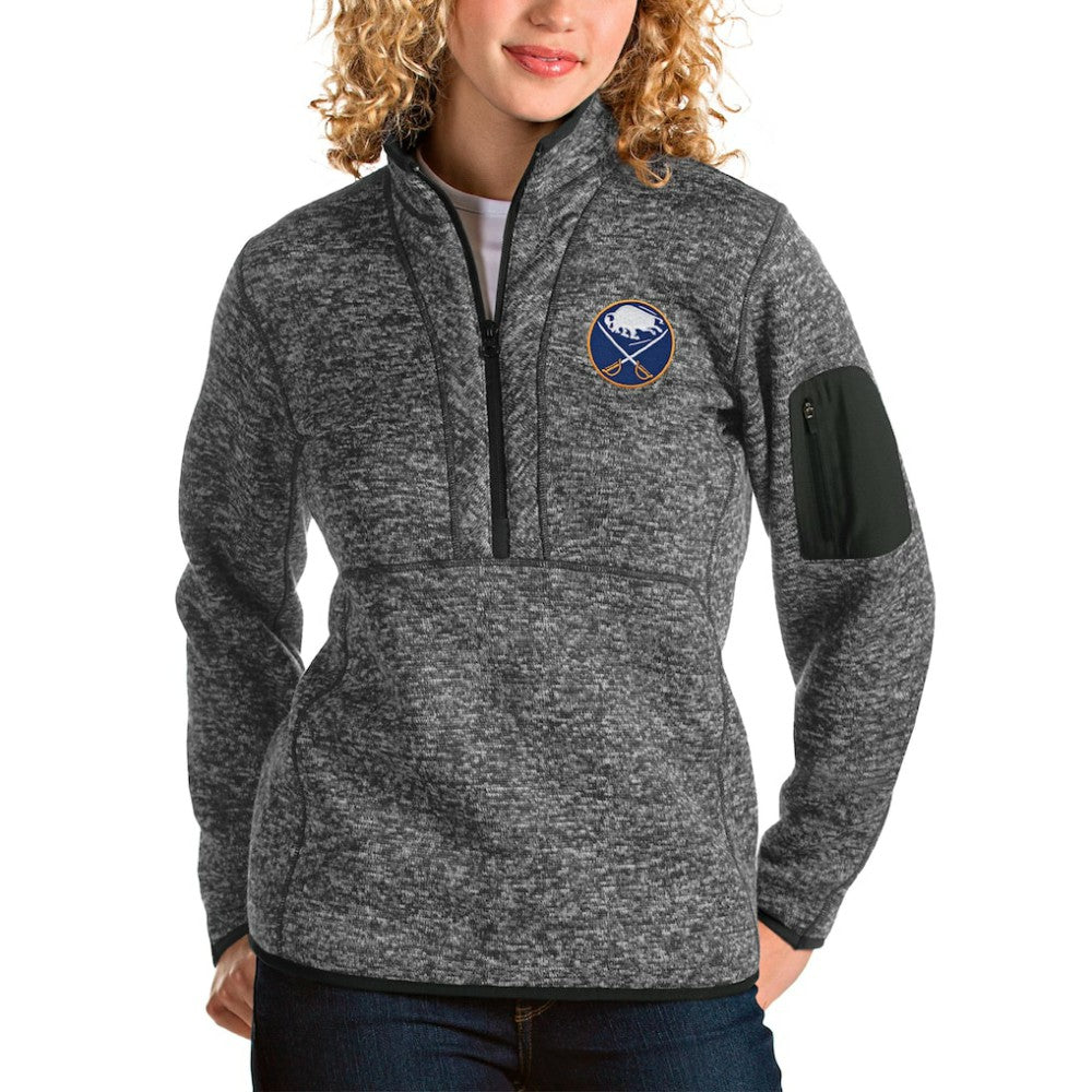 Buffalo Sabres - Antigua Women's Fortune Half-Zip Sweatshirt Charcoal