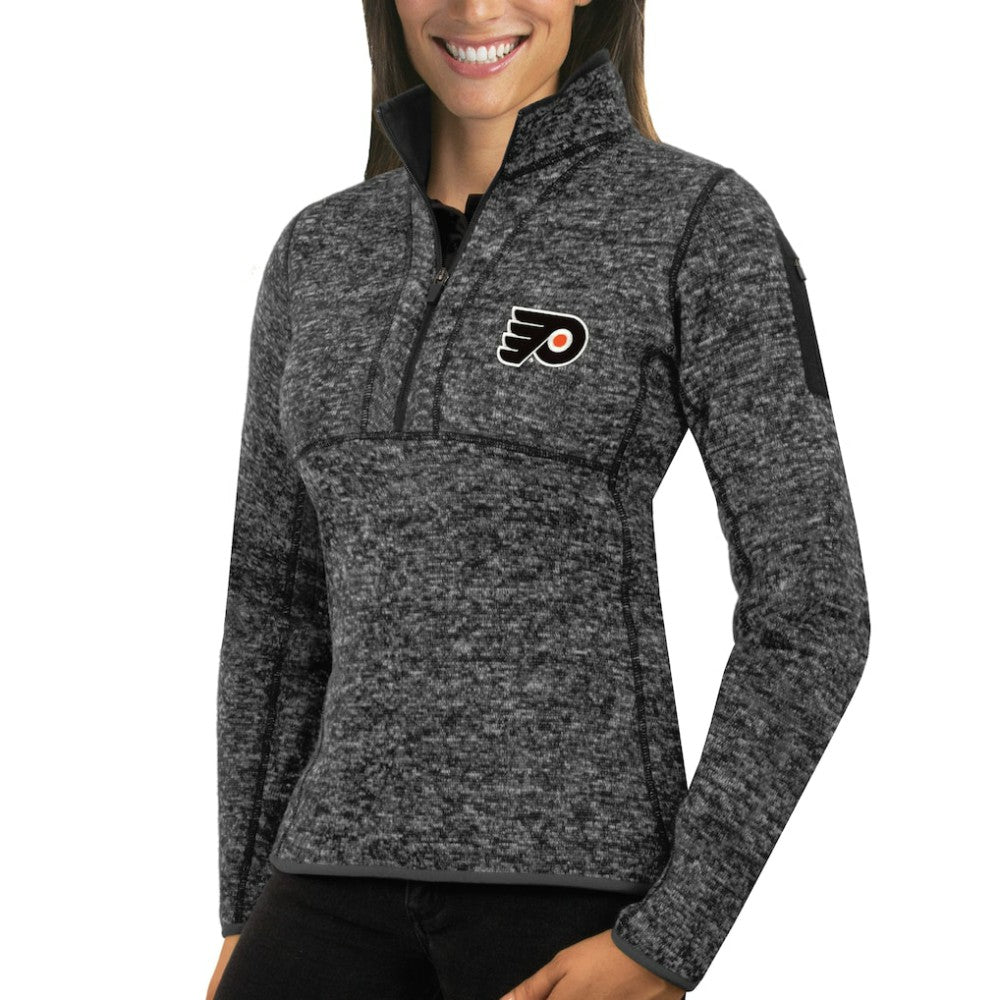 Philadelphia Flyers - Antigua Women's Fortune Half-Zip Sweatshirt Charcoal