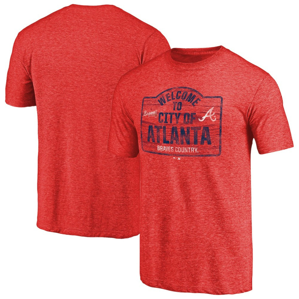 Atlanta Braves Welcome to Atlanta Hometown Tri-Blend T-Shirt Near Me