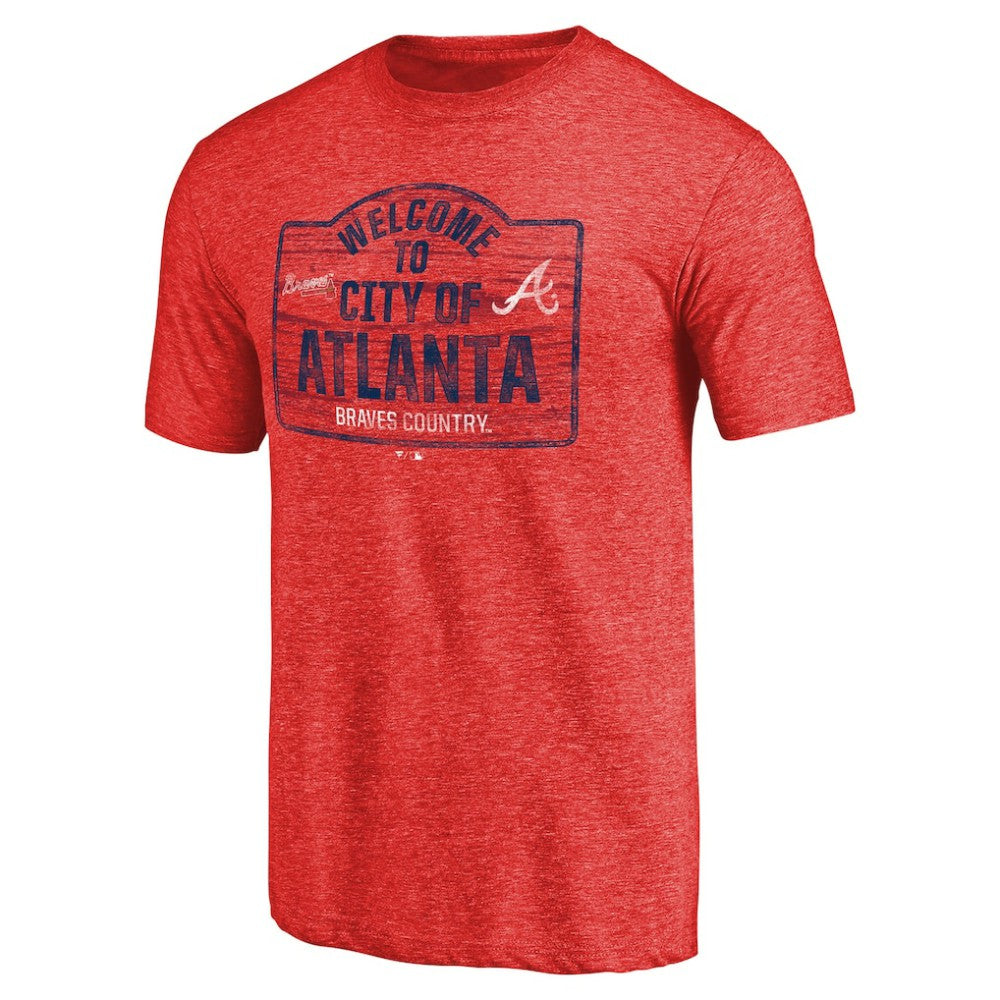 Atlanta Braves Welcome to Atlanta Hometown Tri-Blend T-Shirt Near Me