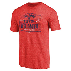 Atlanta Braves Welcome to Atlanta Hometown Tri-Blend T-Shirt Near Me