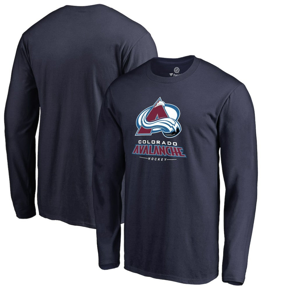 Colorado Avalanche - Team Lockup Long Sleeve T-Shirt Navy