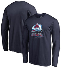 Colorado Avalanche - Team Lockup Long Sleeve T-Shirt Navy