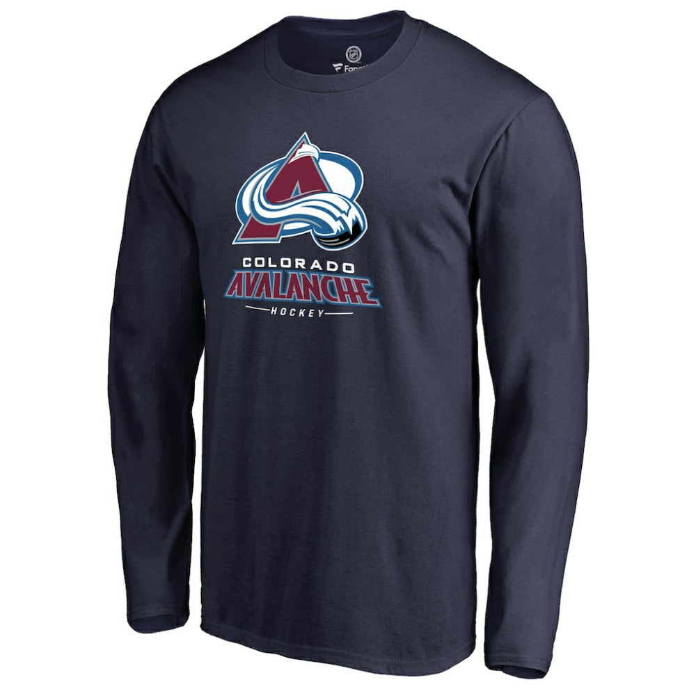 Colorado Avalanche - Team Lockup Long Sleeve T-Shirt Navy