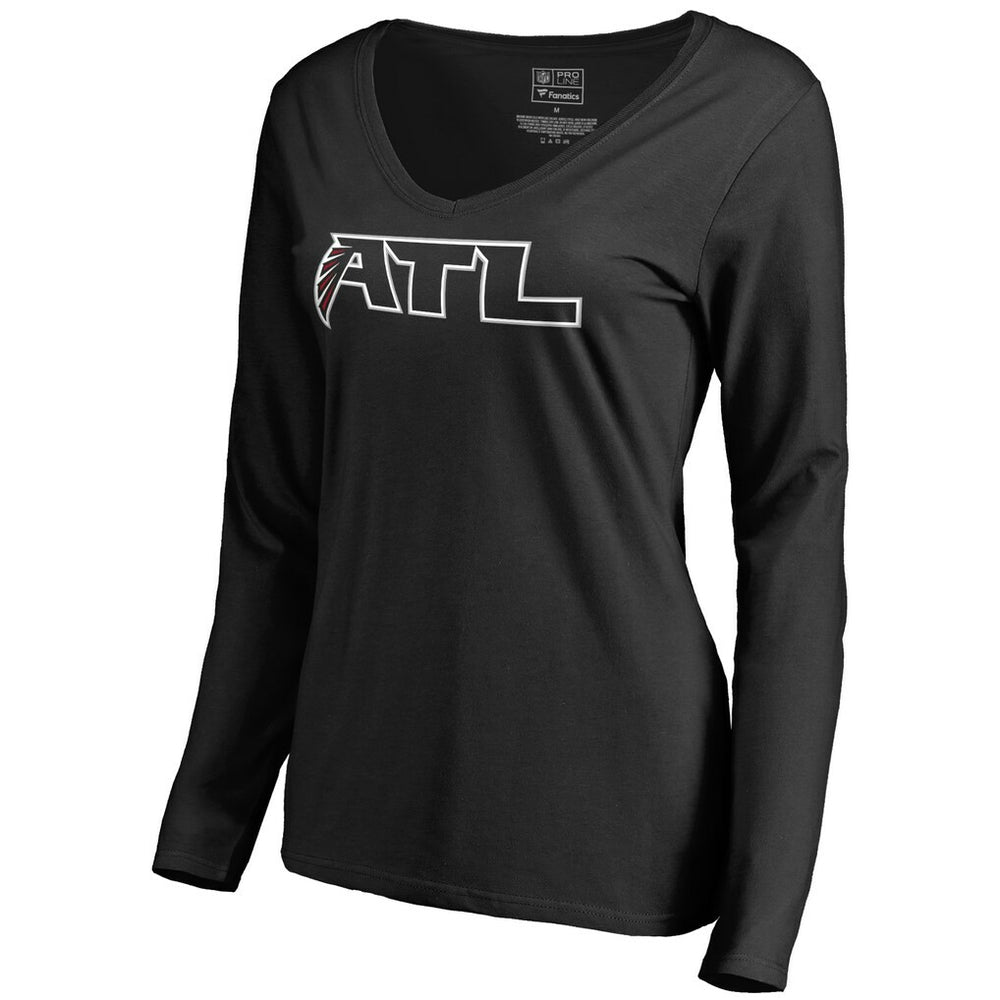 Atlanta Falcons Women's Alternate Logo Long Sleeve T-Shirt Black - NFL