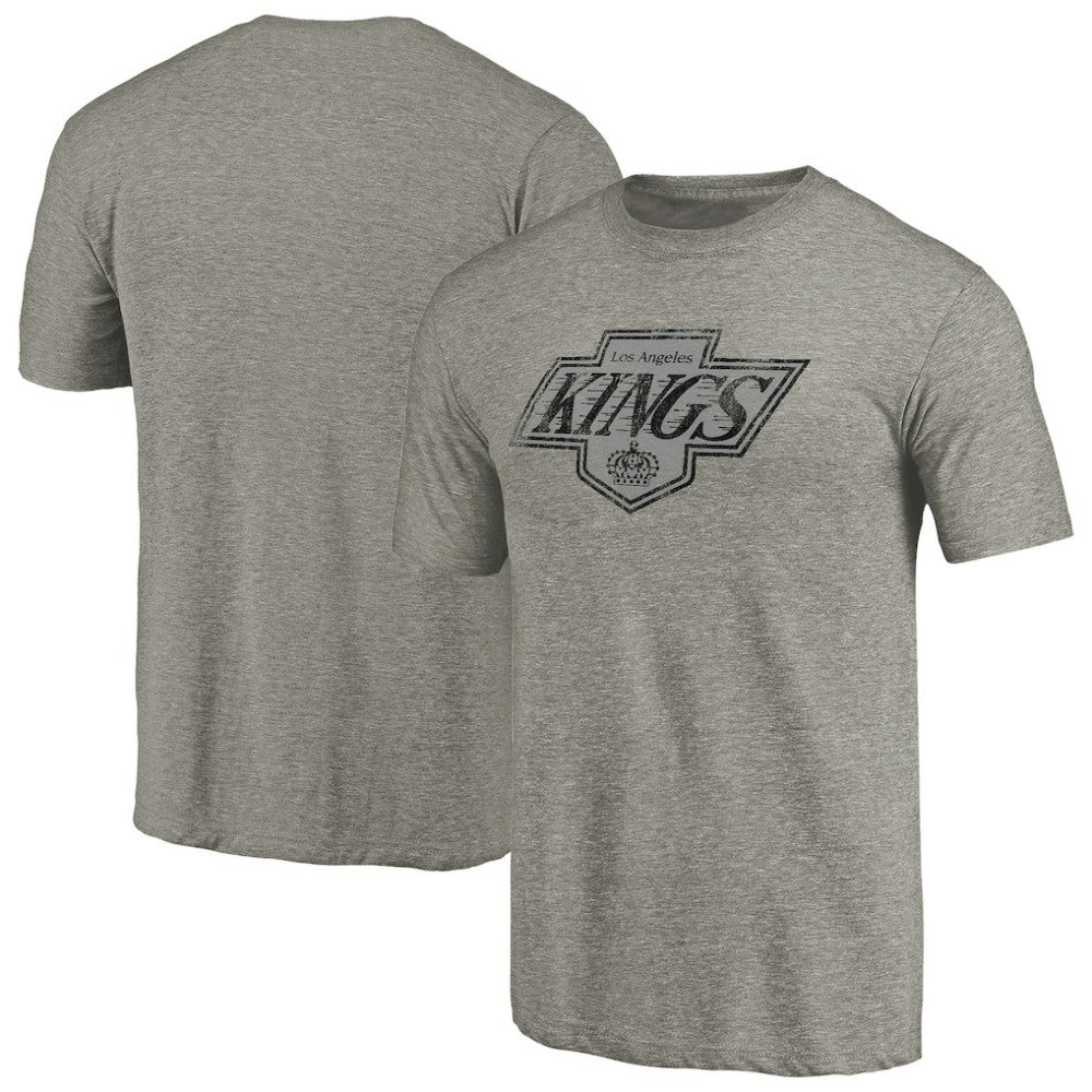 Los Angeles Kings - Throwback Logo 1988-1989 Tri-Blend T-Shirt Ash