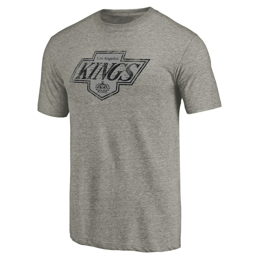 Los Angeles Kings - Throwback Logo 1988-1989 Tri-Blend T-Shirt Ash