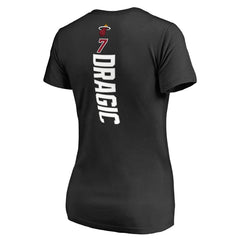 NBA - Goran Dragic Miami Heat Women's Backer V-Neck T-Shirt - Black
