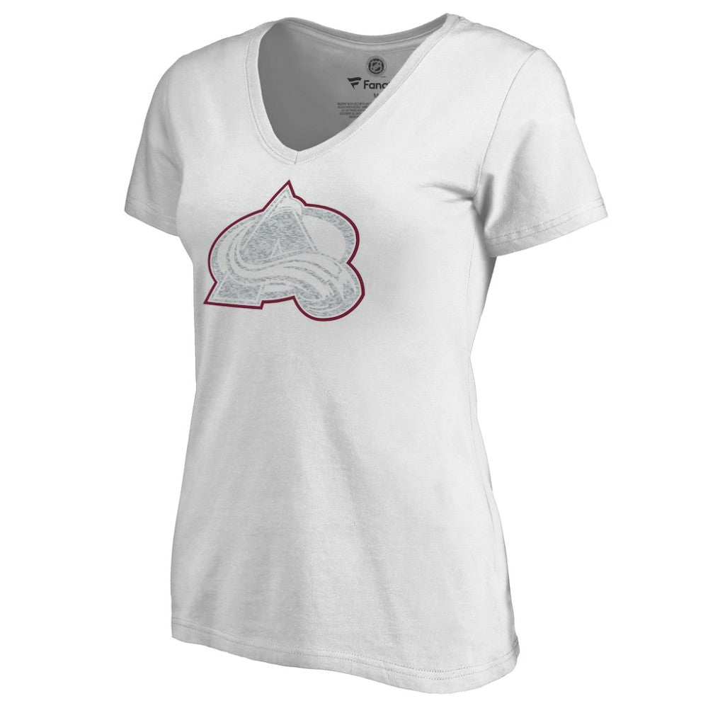 Colorado Avalanche - Women's Whiteout V-Neck T-Shirt White
