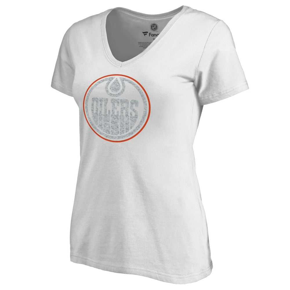 Edmonton Oilers - Women's Whiteout V-Neck T-Shirt White