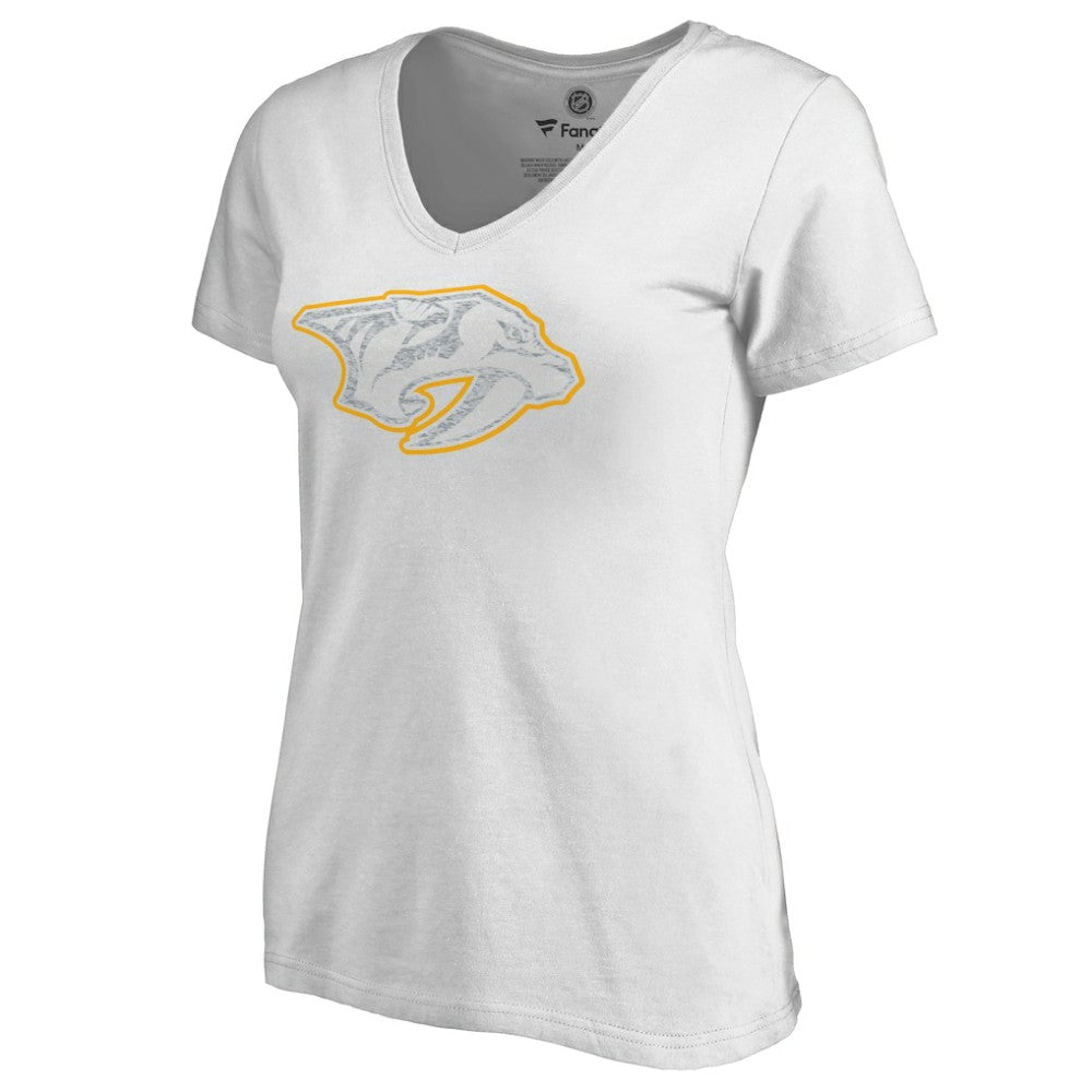 Nashville Predators - Women's Whiteout V-Neck T-Shirt White