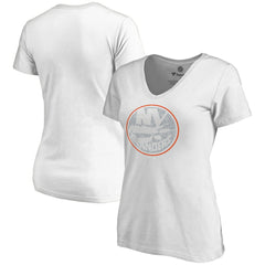 New York Islanders - Women's Whiteout V-Neck T-Shirt White