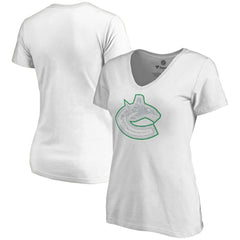 Vancouver Canucks - Women's Whiteout V-Neck T-Shirt White
