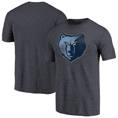 NBA - Memphis Grizzlies Distressed Team Logo Tri-Blend T-Shirt - Heather Navy