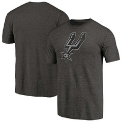 NBA - San Antonio Spurs Distressed Team Logo Tri-Blend T-Shirt - Heather Black