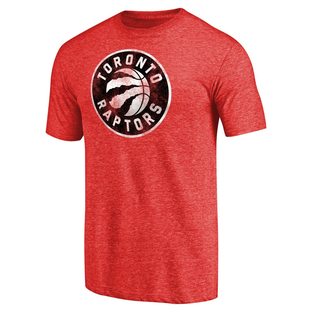 NBA - Toronto Raptors Distressed Team Logo Tri-Blend T-Shirt - Heather Red