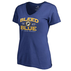 St. Louis Blues - Women's Hometown Collection Bleed Blue V-Neck T-Shirt Blue