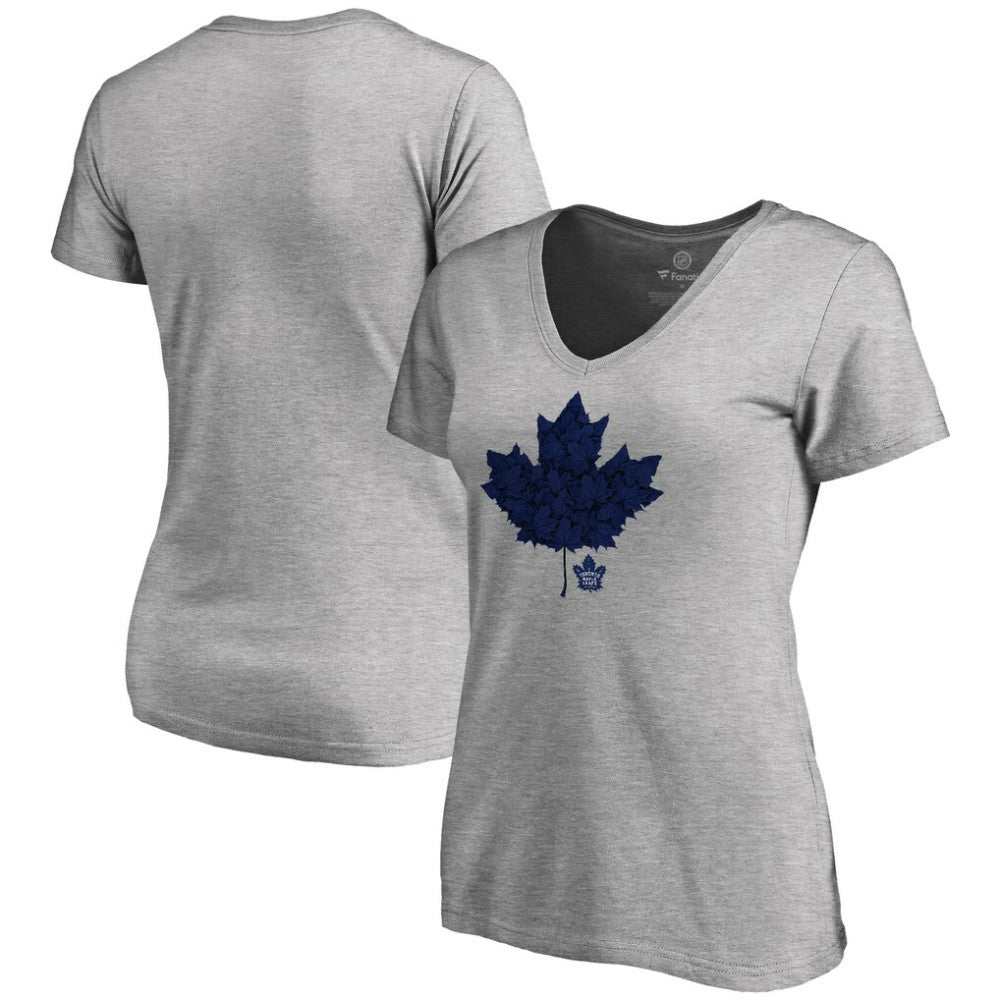 Toronto Maple Leafs - Women's Hometown Collection Leafs V-Neck T-Shirt ash